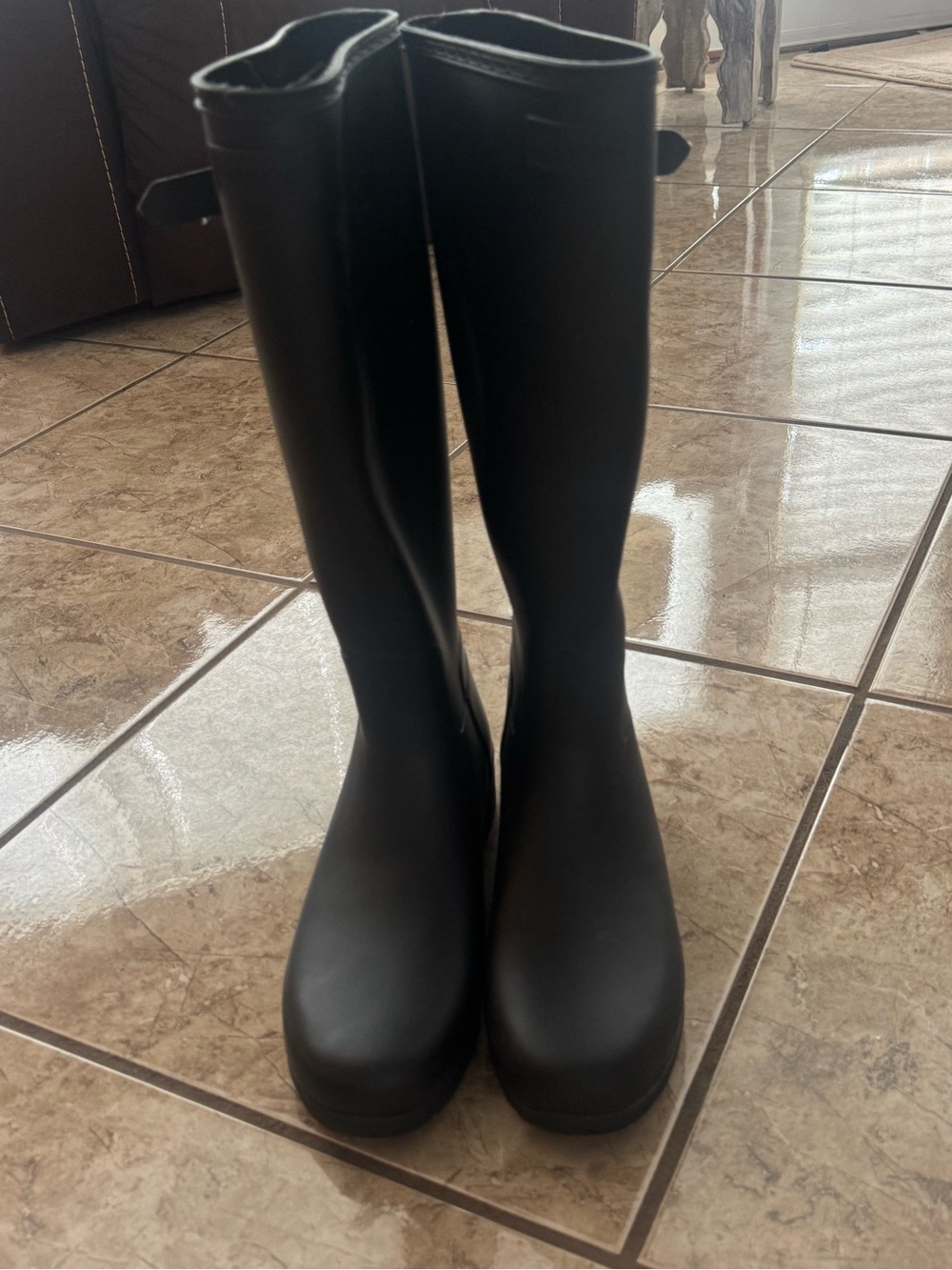 Hunter Matte Black Tall Women's Rain Boots